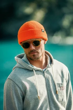 &SONS Knitwear-Bright Orange Atlantic Watch Cap / Beanie