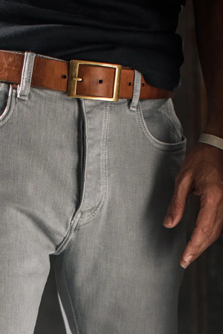 &SONS Leather Goods-Brown Leather Belt