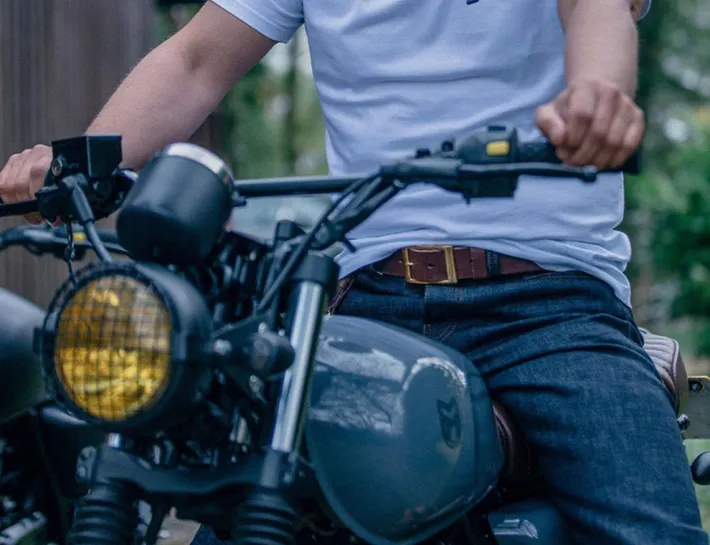 &SONS Leather Goods-Brown Leather Belt
