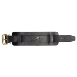 &SONS Leather Goods-Leather Watch / Wrist Cuff Black