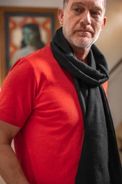 &SONS Knitwear-Outlaw Scarf Black