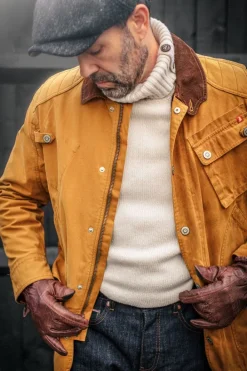 &SONS Jackets & Coats-Ahab Submariner Rollneck Jumper Ecru
