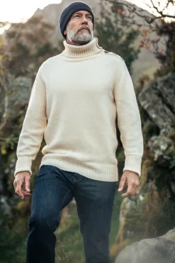 &SONS Jackets & Coats-Ahab Submariner Rollneck Jumper Ecru