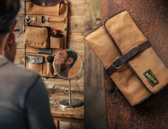 &SONS Essentials-Essentials Toilet Bag Tan