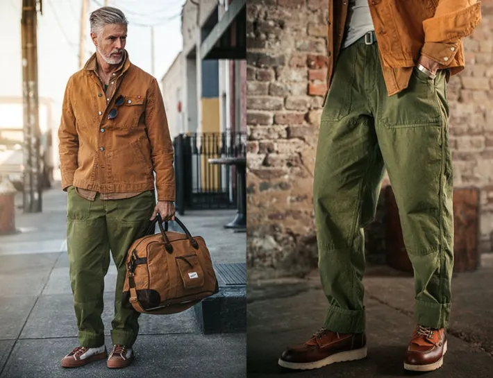 &SONS Bottoms & Shorts-Fatigue Pant Army Green
