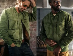 &SONS Jackets & Coats-Harris Bomber Jacket Army Green
