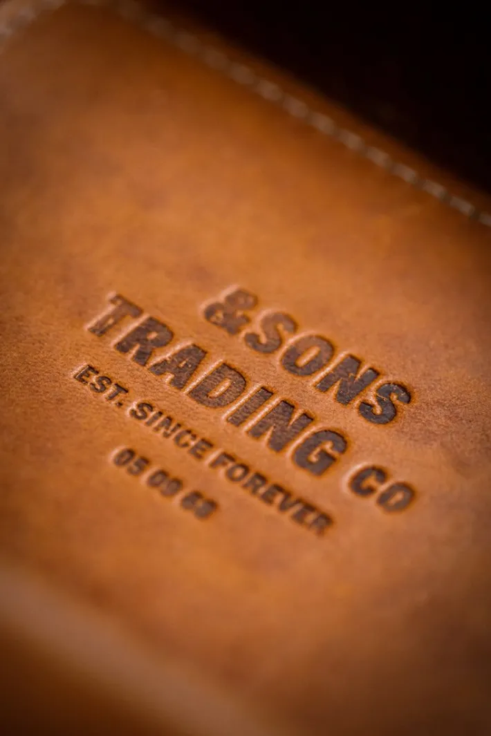 &SONS Leather Goods-Leather Tray Tan