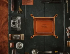 &SONS Leather Goods-Leather Tray Tan