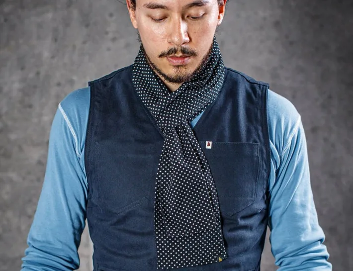&SONS Scarves-Midnight Black Dot Scarf