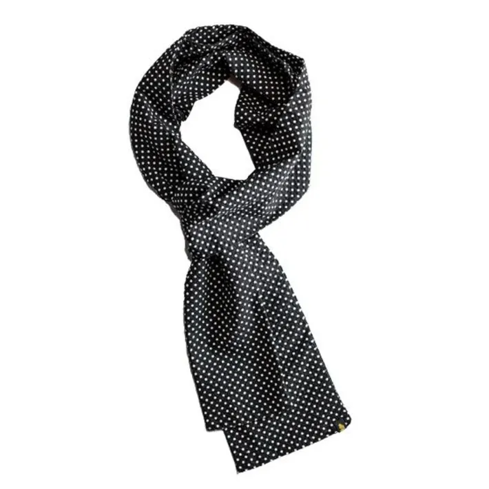 &SONS Scarves-Midnight Black Dot Scarf