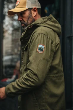 &SONS Jackets & Coats-Noah Cagoule Army Green