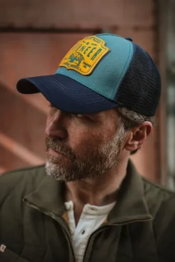 &SONS Headwear-Pioneer Trucker Cap Blue
