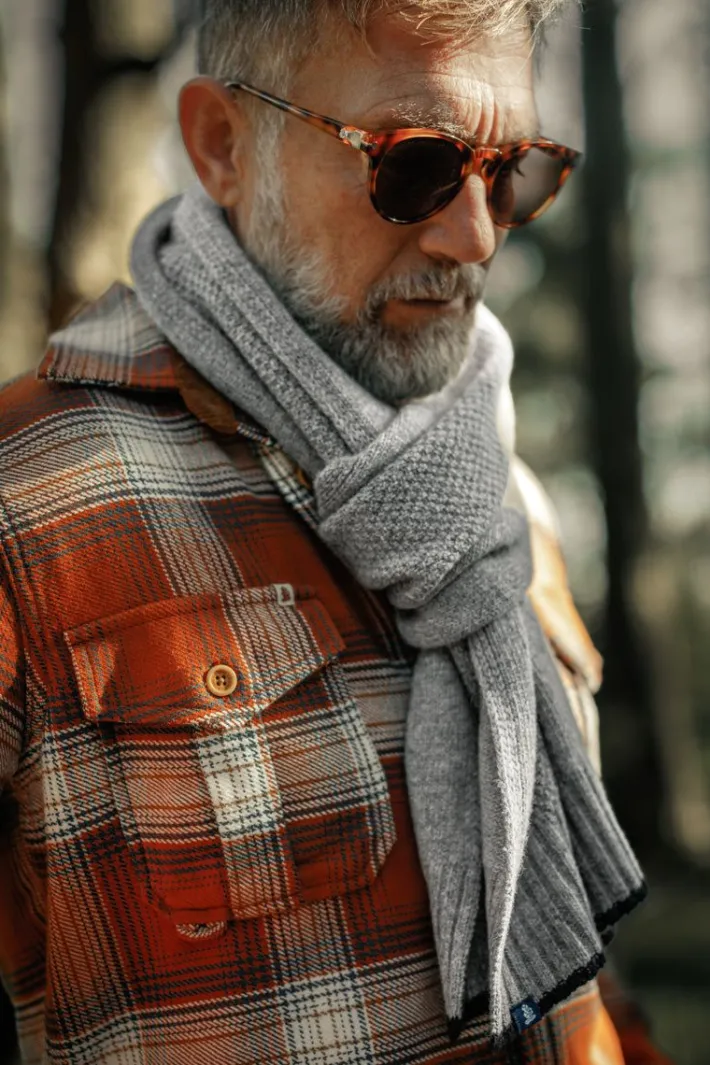 &SONS Scarves-Vale Scarf Grey