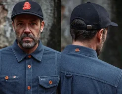 &SONS Headwear-Woollen Snap Cap Navy
