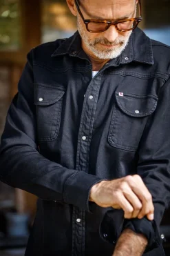 &SONS Tops-Sunday Shirt Black