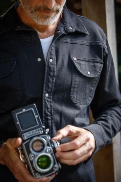 &SONS Tops-Sunday Shirt Black