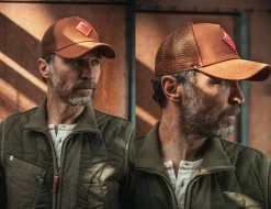 &SONS Headwear-Trucker Badge Cap Rust Tan